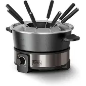 Black & Decker BLACK+DECKER Appareil à fondue, Set à fondue, Noir, Gris