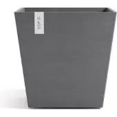 Ecopot's Rotterdam 45 + Wasserreservoir Weiss Grau (43.60 x 43.60 x 44.40 cm)