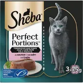Sheba Perfect Portions Luxe Pâtée au saumon pour chat