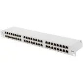 Lanberg Panneau de brassage PPS6-1048-S 48 ports 1U 19" cat.6 FTP blindé gris