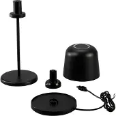 Konstsmide 7845-750 Biot Lampe de table et lampe bouteille USB | noir mat | d'intérieur | sans fil | autonomie de 8 à 16 h | 11 x 11 x 30 cm