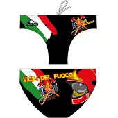 Turbo Vigili Fuoco Swimming Brief Noir L Homme