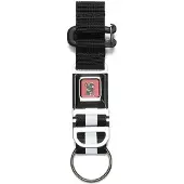 Chrome Mini Buckle Keychain Noir