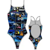 Turbo New Comic Swimsuit Bleu M Femme