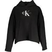 Calvin Klein Femmes, Pull-over, Sweat-shirt sans zip femme noir, Noir, (XL)