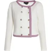 Faina Cardigan violet clair / blanc