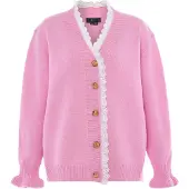 Faina Cardigan rose / blanc
