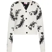 IZIA Cardigan noir / blanc cassé