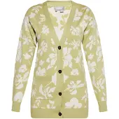 Usha Cardigan vert clair / blanc