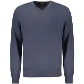 HUGO BOSS Hommes, Pull-over, Asac V, Bleu, (S)