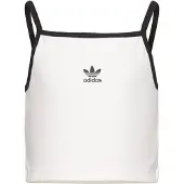 Adidas Haut 'SLIM MINI RIB TANK' noir / blanc cassé