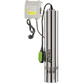 Ribimex Pompe de Puit 750W avec Flotteur 5" - 43M de Refoulement - Performance Élevée et Fiabilité -