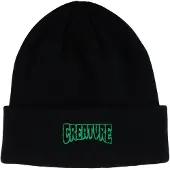 Creature Logo Outline Long Shoreman Beanie Noir