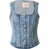 Levi's Haut 'Sculpted Top' bleu denim