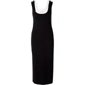 Calvin Klein Jeans Interlock Sleeveless Midi Dress Noir S Femme