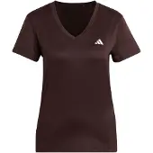 Adidas T-shirt fonctionnel 'Essentials' chocolat / blanc