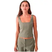 Balmohk Corset Sleeveless Top Vert XL Femme