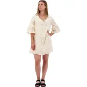 Pepe Jeans Padma Long Sleeve Dress Beige XS Femme