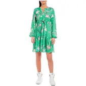 Replay W9602.000.73980 Long Sleeve Short Dress Vert S Femme