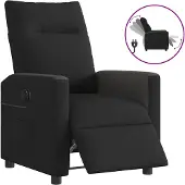 vidaXL Fauteuil relax électrique noir tissu