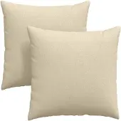 vidaXL Coussins de canapé 2 pcs Crème 80 x 80 cm tissu