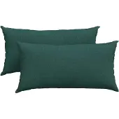 vidaXL Coussins de canapé 2 pcs Vert foncé 80 x 40 cm tissu
