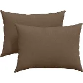 vidaXL Coussins de canapé 2 pcs Marron 70 x 50 cm tissu