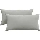 vidaXL Coussins de canapé 2 pcs Gris clair 80 x 40 cm tissu