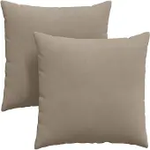 vidaXL Coussins de canapé 2 pcs Taupe 60 x 60 cm tissu