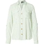 Vero Moda Chemisier 'VMBumpy' vert clair / blanc
