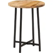 vidaXL Table basse 35x35x45 cm bois de manguier solide et fer