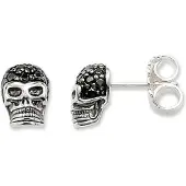 Thomas Sabo Clou d'oreille tête de mort, (Argent 925)