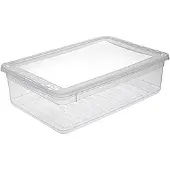Keeeper Boîte de rangement BASIXX 39x26x h10 cm 8 litres PP avec couvercle Transparent