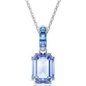 Swarovski Millenia Collier coupe octogonale bleu, (Métal , 75 cm)