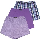 Normani Boxers gentiane / jaune clair / violet / blanc