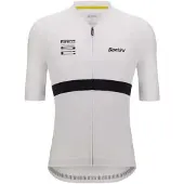 Santini Pirelli Short Sleeve Jersey Blanc L Homme