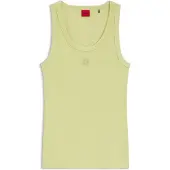 HUGO pour femme. 50514489 T-shirt Datamia jaune verdâtre (L), Casuel, Coton, Sans manches / bretelles