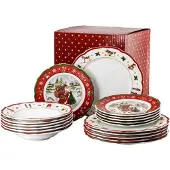 Hutschenreuther Set 18-tlg. Happy Wintertime H. Wintertime Red 02488-727471-28421
