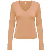 ONLY Pull Fin Col V Manches Longues Boutons Minna Femme Only