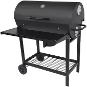 Fieldmann FZG 1007 Gril à charbon de bois, grille chromée, couvercle, thermomètre, dimensions du gril 76 x 42 cm