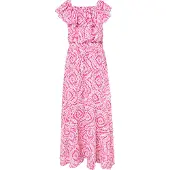 IZIA Robe d’été rose / rouge foncé / blanc
