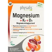 Physalis Bisglycinate de Magnésium + K2 + D3 - 30 comprimés