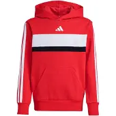 Adidas Seasonal Essentials Tiberio 3 Stripes Fleece Hoodie Rouge 13-14 Years Enfants
