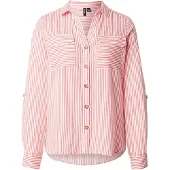 Vero Moda Chemisier 'VMBumpy' corail / blanc