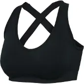 Hummel Hiit Seamless V Shape Padded Sports Top Noir L Femme