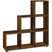 vidaXL Bibliothèque escalier Chêne fumé 107 cm Bois d'ingénierie