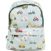A Little Lovely Company Sac à dos pour maternelle 7L Véhicules Bleu clair