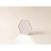 H&S Miroir Doré Suspendu Forme Alvéole avec Chaînette - 25x22x1cm