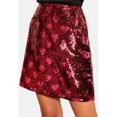 Love & roses Jupe rouge