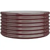 vidaXL Jardinière de jardin Acier enduit de poudre 80x80x36 cm Marron